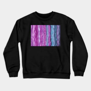 Pink and Blue Waves Crewneck Sweatshirt